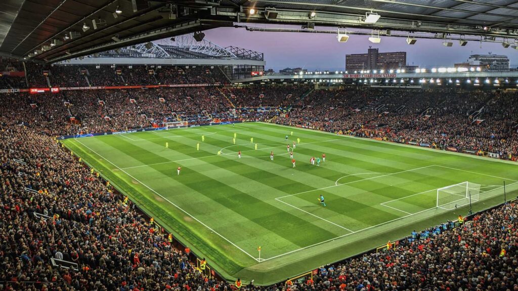 champions league voetbal op old trafford manchester